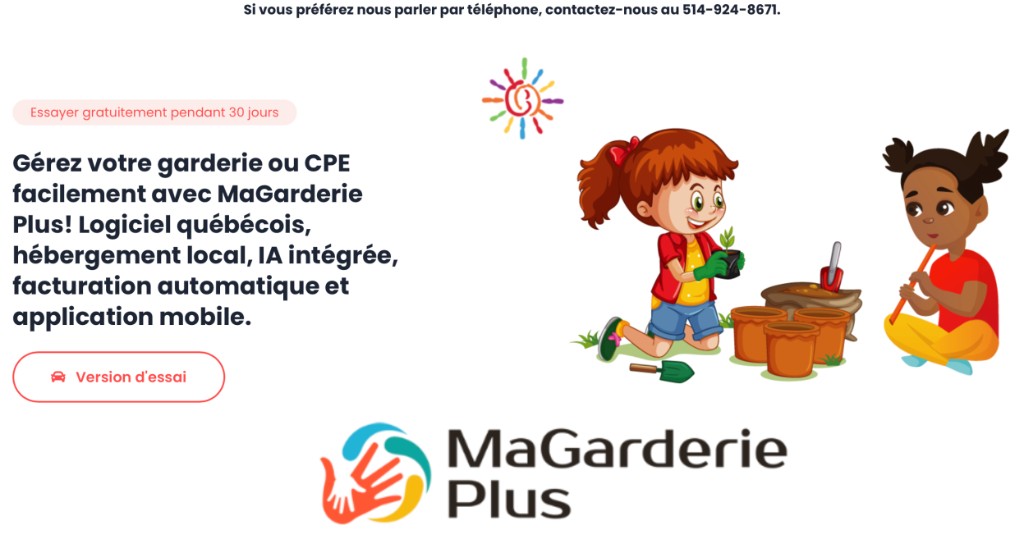 MaGarderie Plus - logiciel de gestion pour garderies et CPE au Qu&eacute;bec